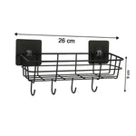 Kitchen organizer showing design details of self-adhesive wall basket