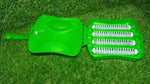 Multi-surface handheld cleaning brush, ideal for carpets, sofas, and mats.
