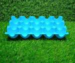 The 15 egg storage tray with its transparent lid securely closed.