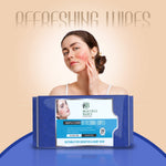 Beautiful Basics Face Wipes for Dry Sensitive Skin, showcasing the product in use.