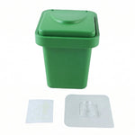 Mini Dustbin Shape Ashtray, Wall-Mounted and Tabletop Ashtray with Flip Lid (1 Pc)