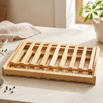 Bamboo shoe rack front view