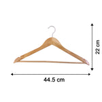 Sturdy wooden coat hanger for closets, hotels and boutiques