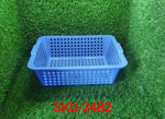 Plastic fruit and vegetable basket, a practical addition to any Indian kitchen.
