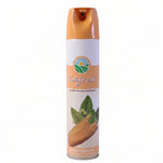 Sandalwood fragrance air freshener spray in compact bottle