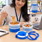 3-Layer Adjustable Insulated Tiffin Set - Leak-Proof Steel