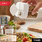 Kitchen spice storage jar with easy pour lid