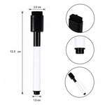 Open whiteboard marker with eraser cap attached on the end