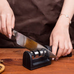 3 Stage Manual Knife Sharpener Tool for Steel and Ceramic Knives Kitchen (1 Pc) view 4