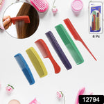 Collection of assorted styling hair combs in set