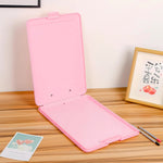 A4 size clipboard with solid plastic body and secure stainless steel clip for documents