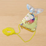 Glitter fin style mermaid tail crossbody bag designed for girls