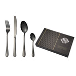 Collection of 24 Pc stainless steel polished cutlery including spoons and knives