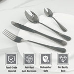 Elegant dining table arrangement with polished stainless steel cutlery