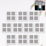 Window Screen Repair Kit with ten self-adhesive mesh patches, ready to fix tears and holes.