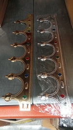 Bright and detailed golden crown adorned with colored gems