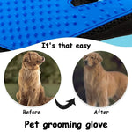 The reverse side of the pet deshedding glove, showing the adjustable wrist strap.