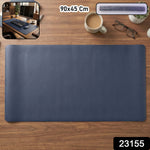 Extended desk mouse pad in leather finish for office or gaming