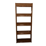 Rolling storage shelf with durable plastic construction
