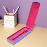 Cartoon printed pencil box featuring easy flip-open lid for kids