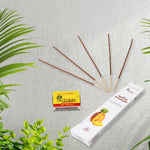 Agarbatti Mix Flavour 90g pack with matches, displaying the premium incense sticks.