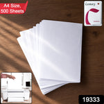 A fanned stack of white A4 paper on a wooden surface with a small Century Splendour logo and product number.