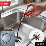 Flexible drain snake with claw grabber tip, 1 piece