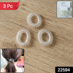 Clear coil hair bands suitable for all hair types