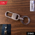 Durable metal carabiner key holder clip attached to bag or belt