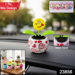Solar powered dancing flower in a pot that sways in sunlight