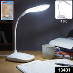 Eye care LED study lamp with adjustable gooseneck and touch control