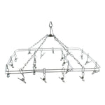 Square drying rack with clips for socks, gloves and towels