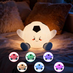 Soccer night light glowing view